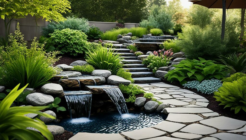 backyard water feature