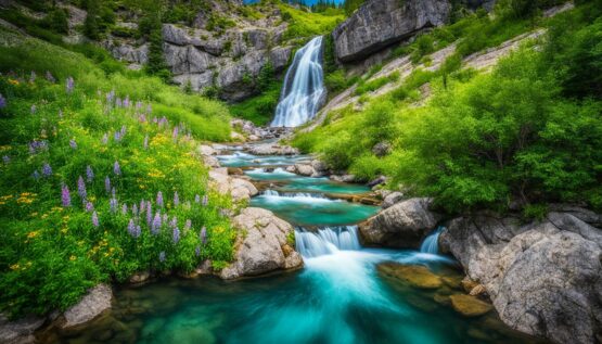 natural-looking waterfalls