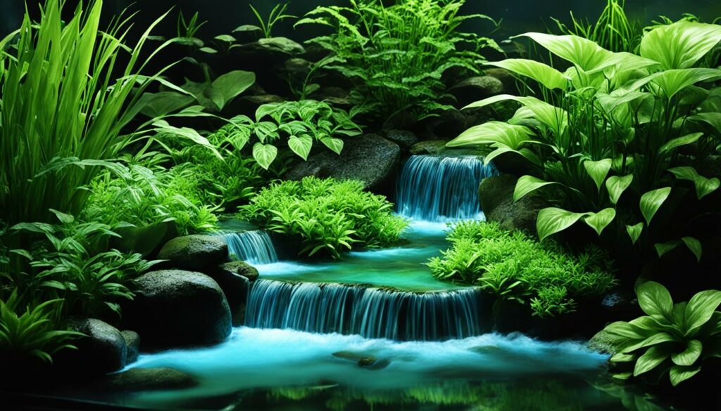 stream lighting enhancing aesthetic appeal and aquatic health