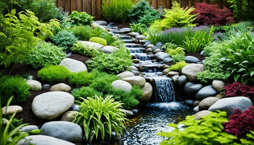 stream safety tips in a garden setting